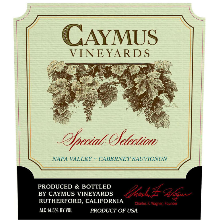 Flat front label of wine