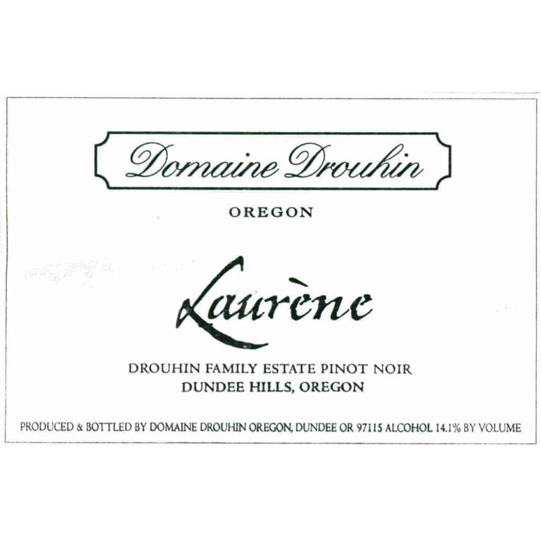 Flat front label of wine