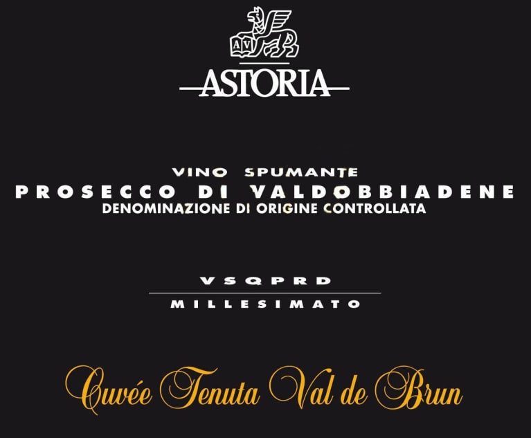 Astoria Cuvee Val de Brun Prosecco Di Valdobbiadene 2014 Front Label