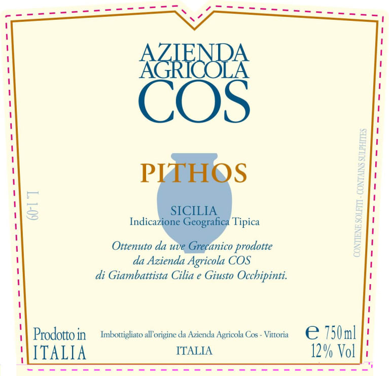 Cos Pithos Bianco 2011 Front Label