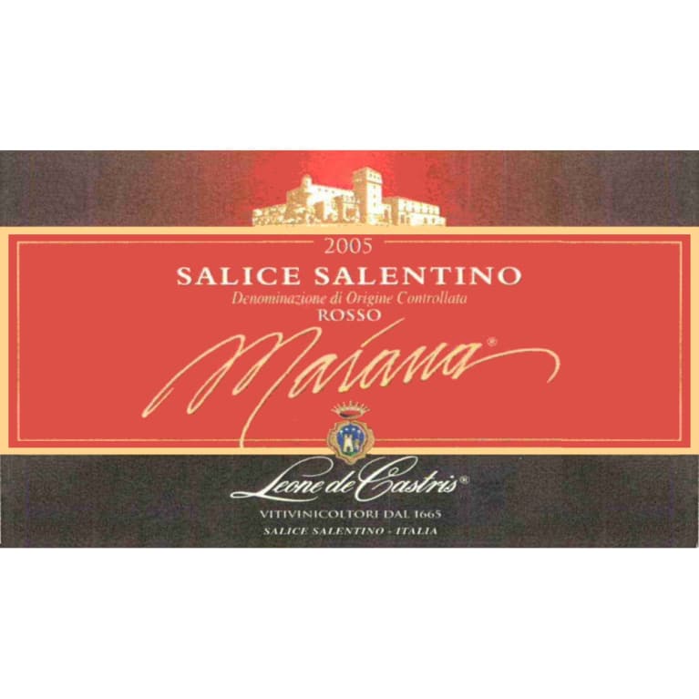 Flat front label of wine