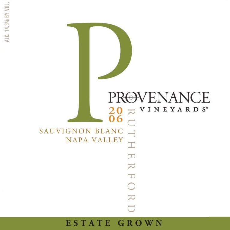 Provenance Vineyards Sauvignon Blanc 2006 Front Label