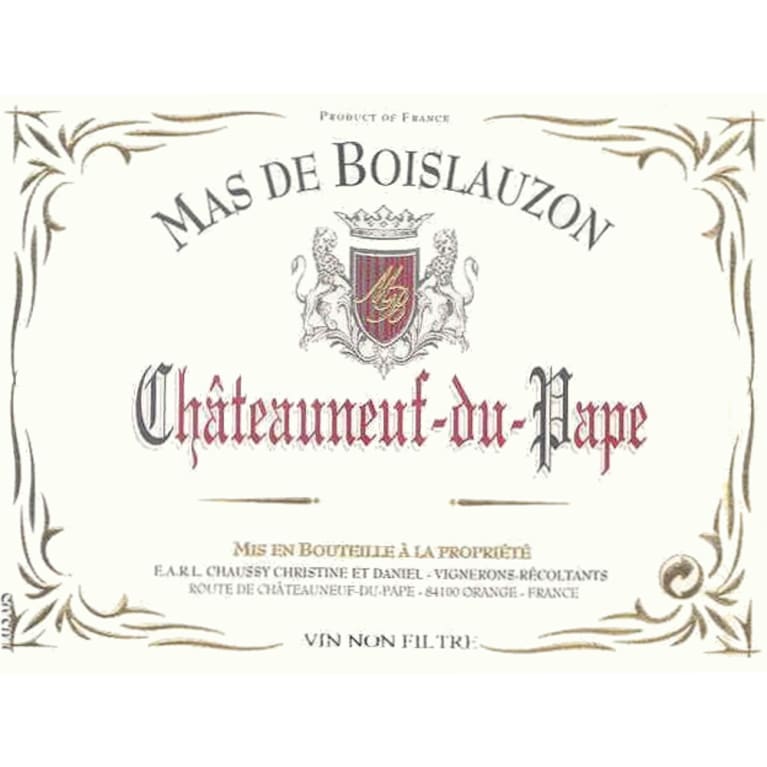Flat front label of wine