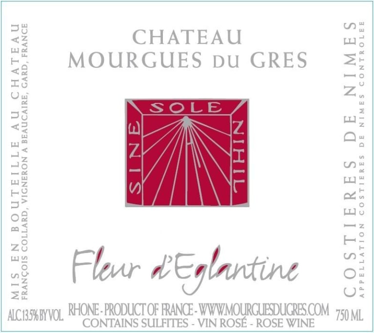 Chateau Mourgues De Gres Collard Fleur Deglantine Rose 2015