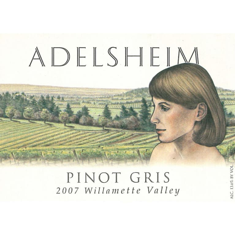 Adelsheim Pinot Gris 2007 Front Label