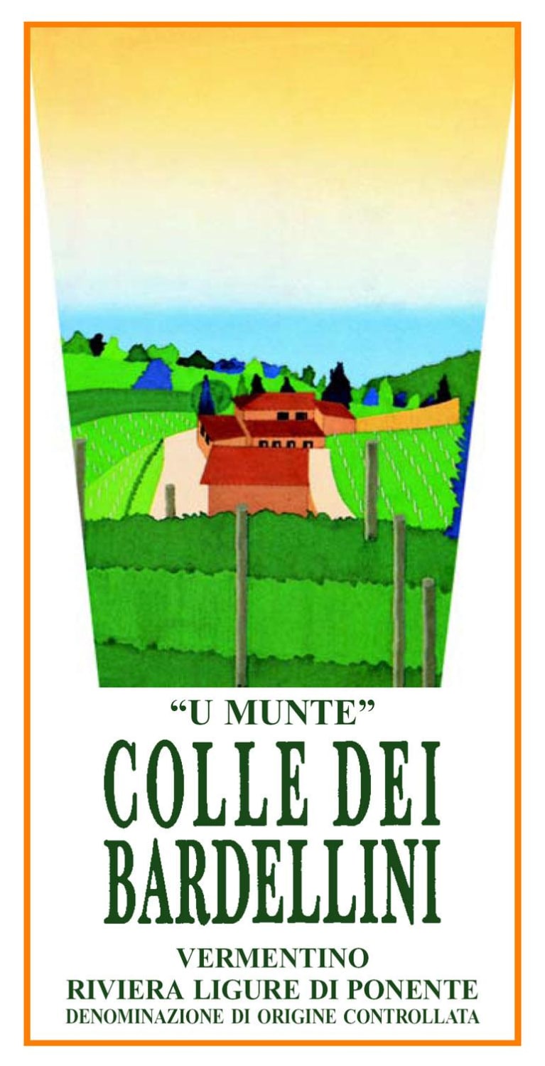 Colle dei Bardellini Riviera Ligure di Ponente Vigna U Munte Vermentino 2012 Front Label