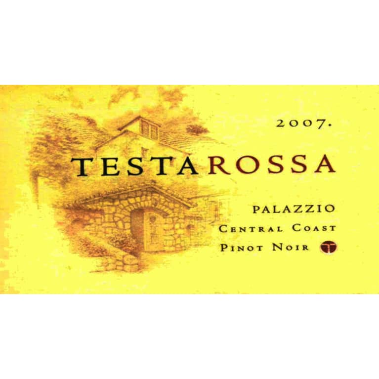 Flat front label of wine