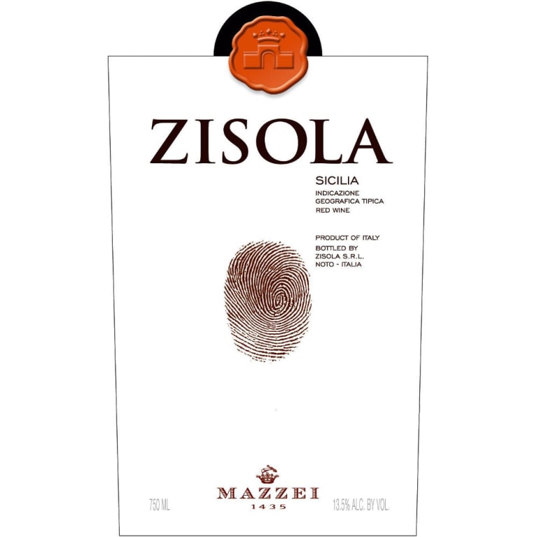 Zisola Sicilia Nero d'Avola 2006 Front Label