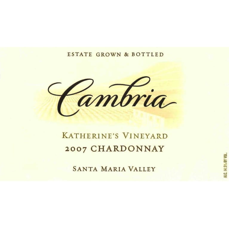 Cambria Katherine's Vineyard Chardonnay 2007 Front Label