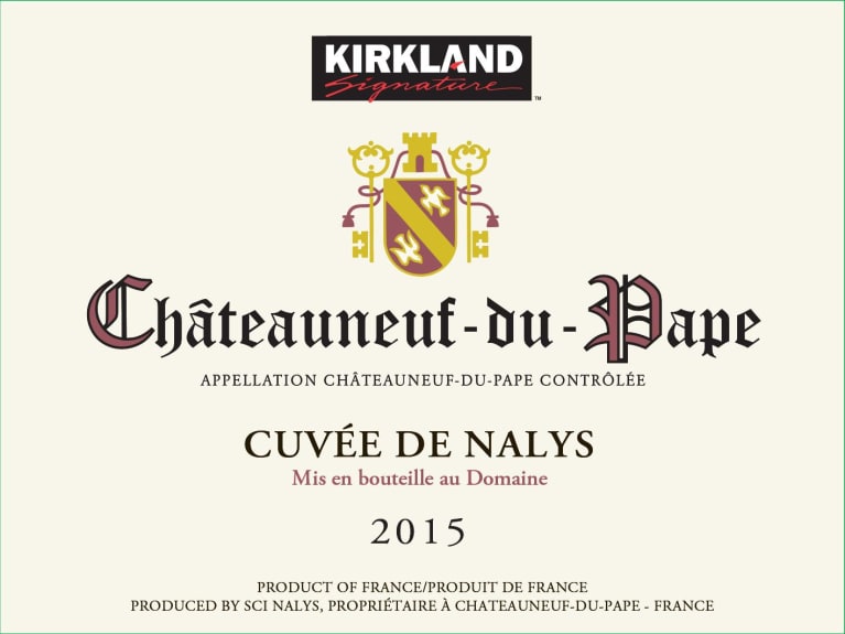 Kirkland Signature ChateauneufduPape Cuvee de Nalys 2015