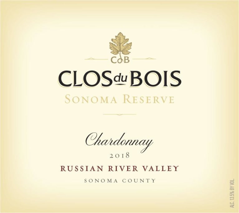 Clos du Bois Russian River Valley Reserve Chardonnay 2018