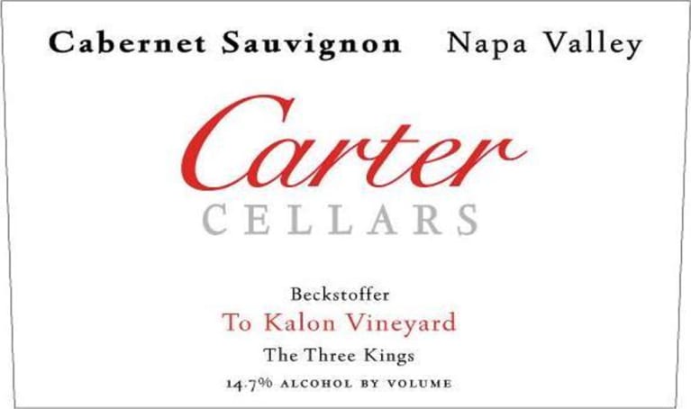 Carter Cellars Cabernet Sauvignon Beckstoffer To Kalon The Three Kings 2015 Front Label