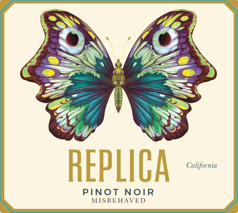 Replica Misbehaved Pinot Noir 2015 Front Label