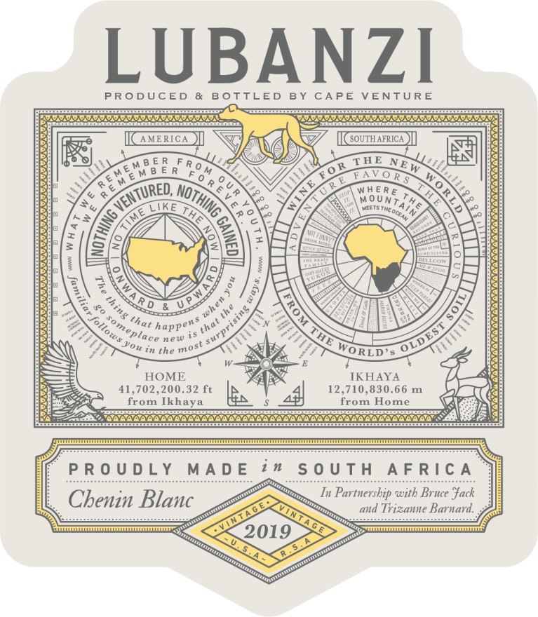 Lubanzi Chenin Blanc 2019 Front Label