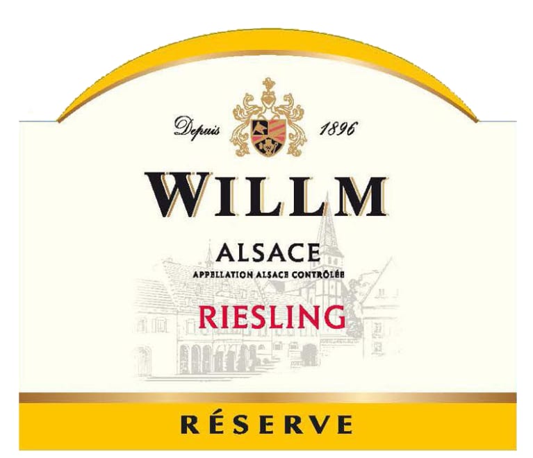 Willm Riesling Reserve (375ML half-bottle) 2019 Front Label