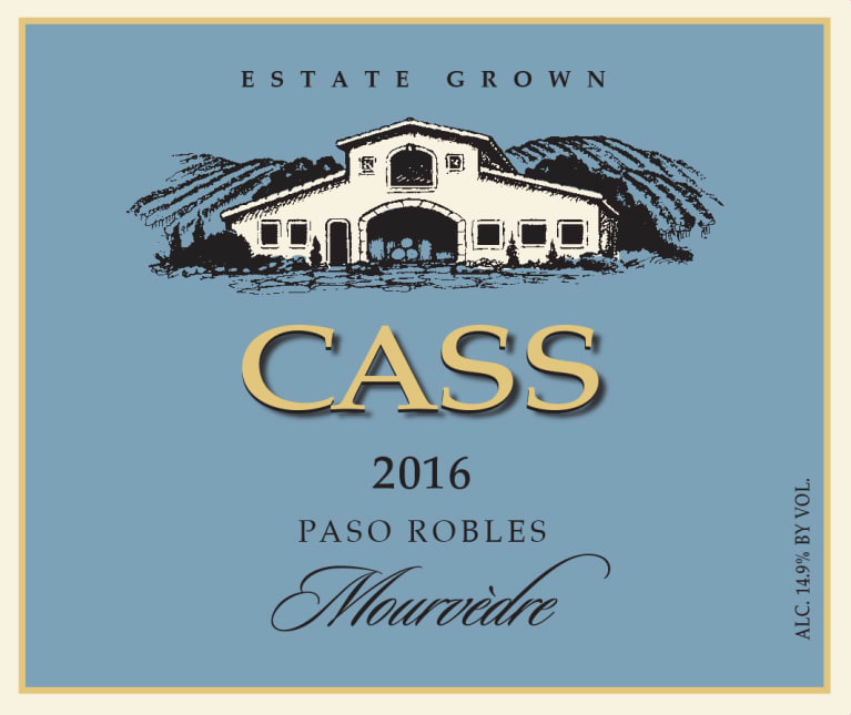 Cass Winery Mourvedre 2016 Front Label