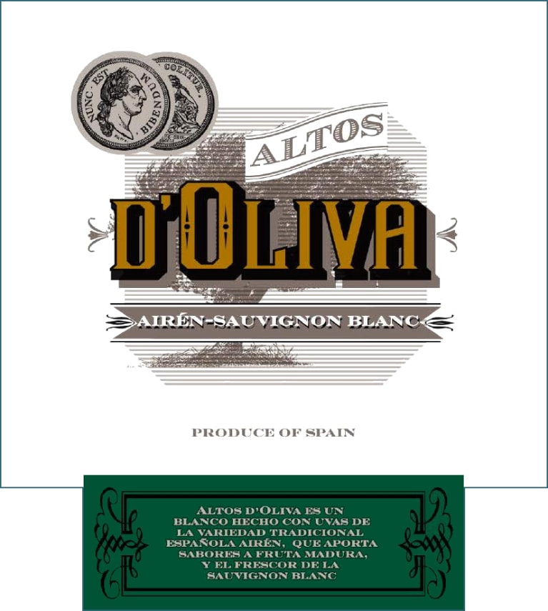 Altos d'Oliva Airen-Sauvignon Blanc 2018 Front Label