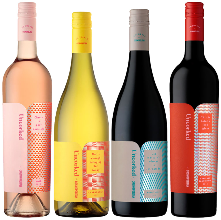 Uncorked by Cosmopolitan Tasting Set Front Label
