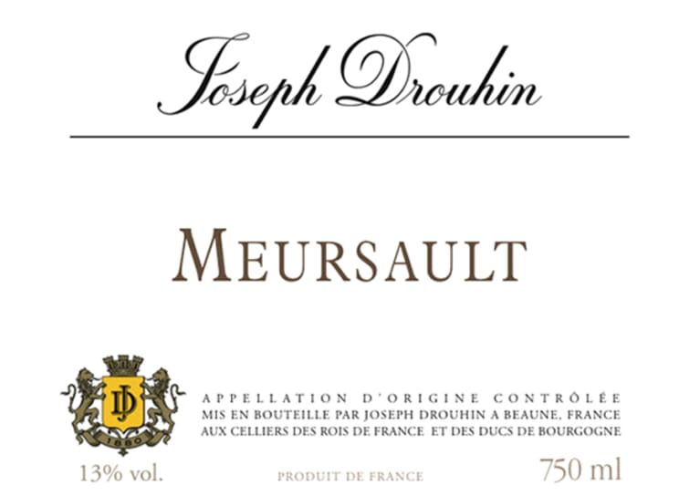 Flat front label of wine