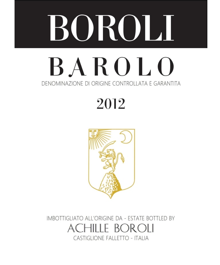 Boroli Barolo 2012 Front Label
