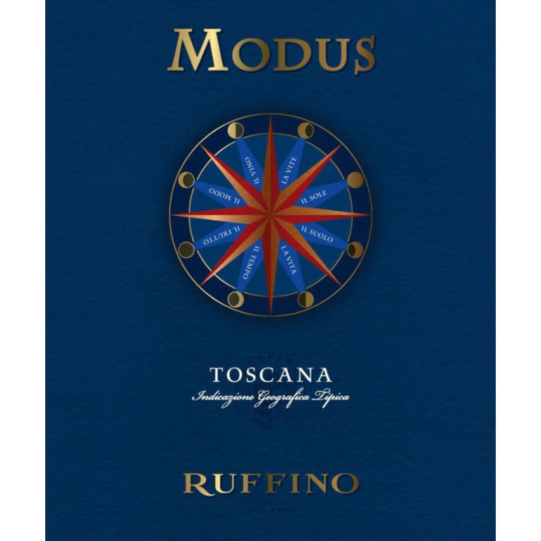 Flat front label of wine