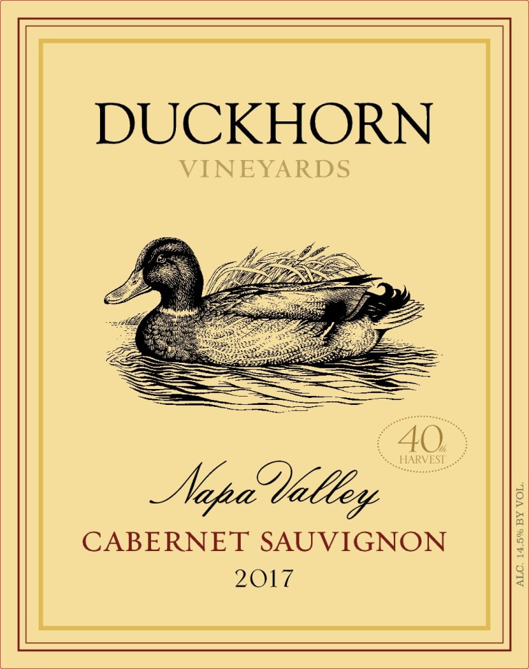 Duckhorn Napa Valley Cabernet Sauvignon 2017 Front Label