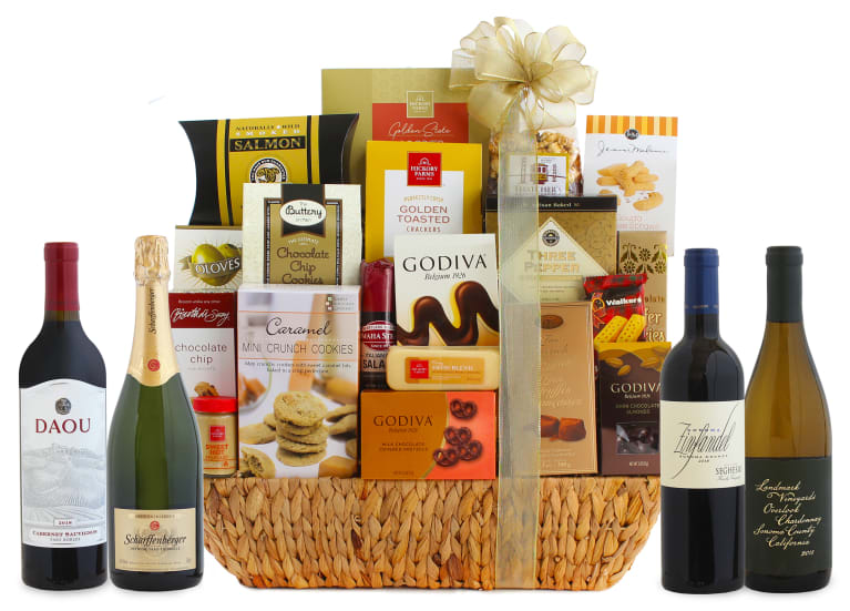 90 Point Grand Gourmet Wine Gift Basket
