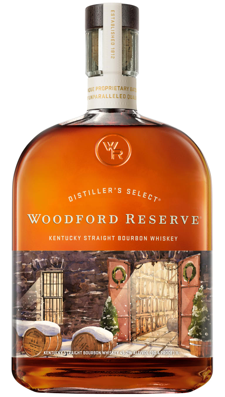 Woodford Reserve Holiday Bottle Kentucky Straight Bourbon Whiskey (1 Liter)