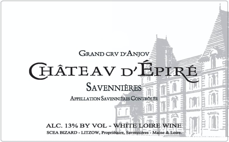 Chateau d'Epire Savennieres Grand Cru d'Anjou 2017 Front Label
