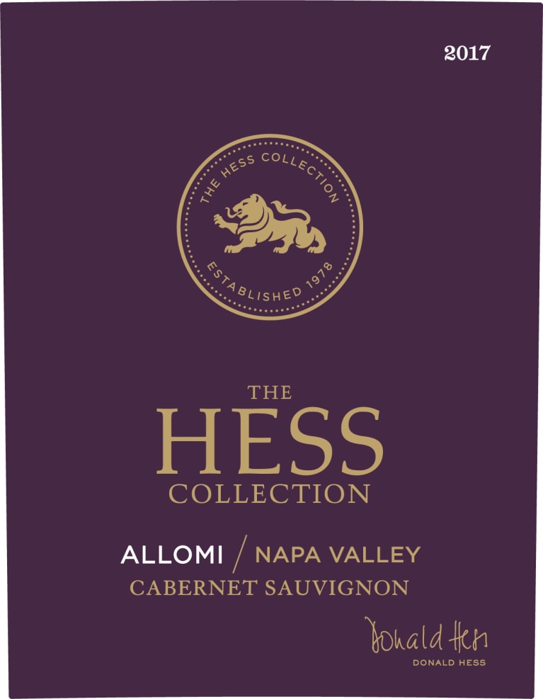 Hess Allomi Cabernet Sauvignon 2017 Front Label