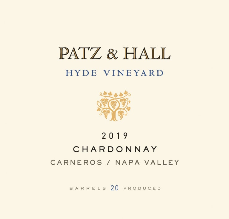 Patz & Hall Hyde Vineyard Chardonnay 2019 Front Label