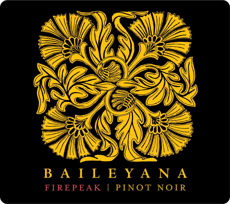 Baileyana Firepeak Pinot Noir 2020 Front Label