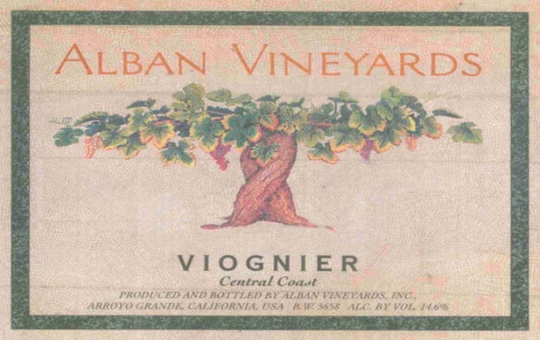 Alban Central Coast Viognier 2017 Front Label