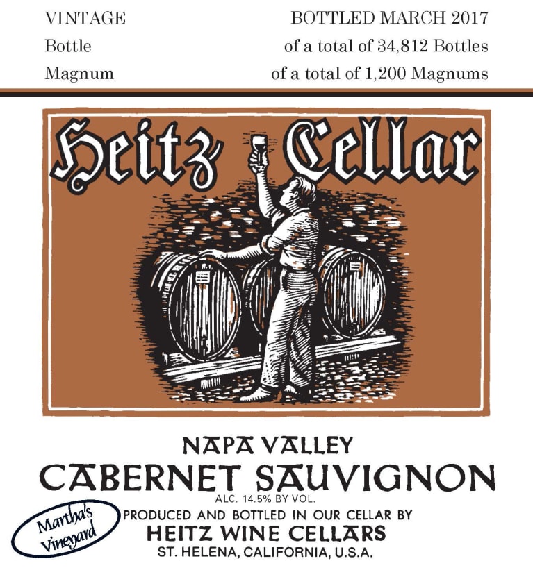 Heitz Cellar Martha's Vineyard Cabernet Sauvignon 2014 Front Label
