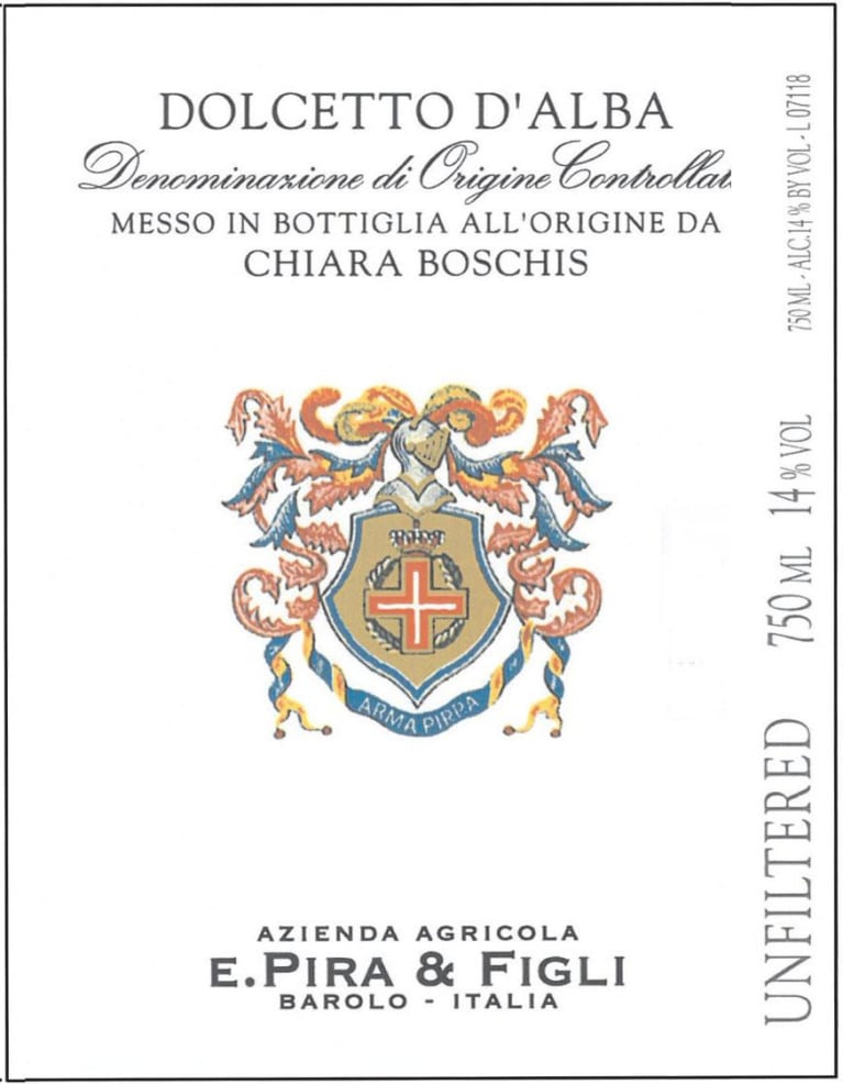 E. Pira e Figli Dolcetto d'Alba 2018 Front Label