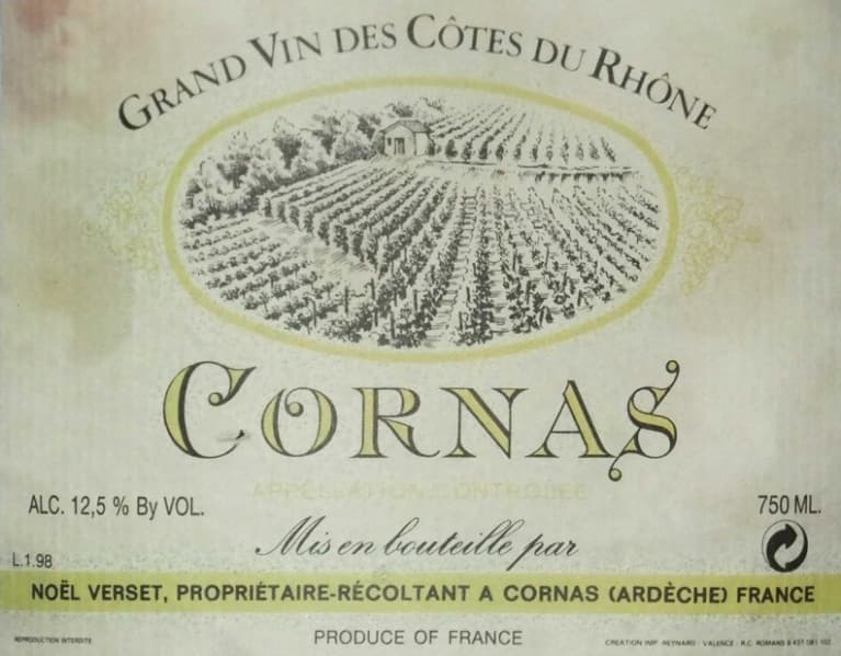 Noel Verset Cornas 1996 Wine Com