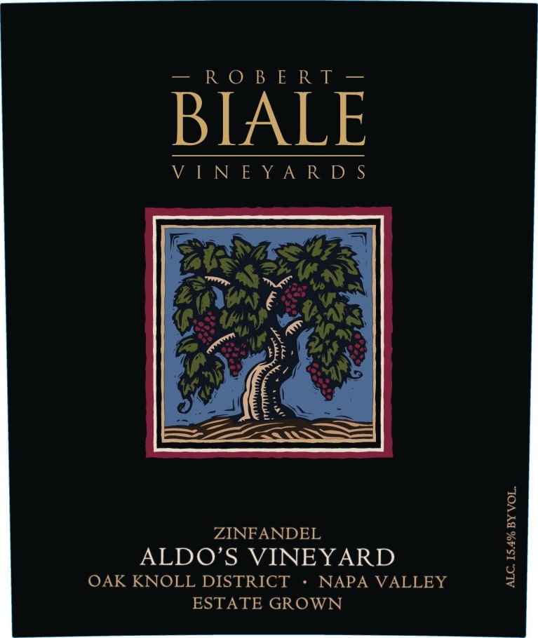 Robert Biale Vineyards Aldo's Vineyard Zinfandel 2015 Front Label