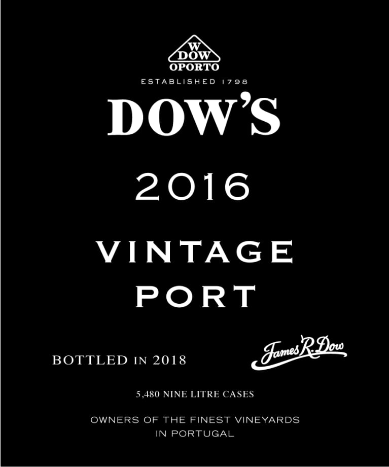 Flat front label of wine