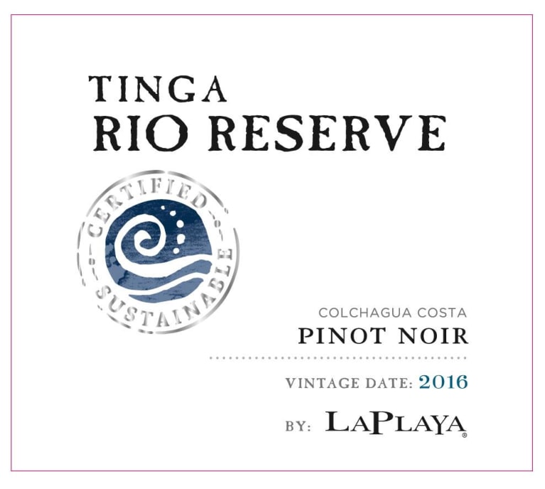 Tinga Reserve Pinot Noir 2016 Front Label
