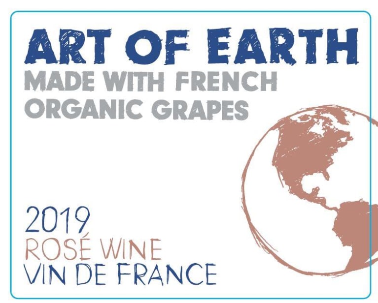 Art of Earth Organic Rose 2019 Front Label