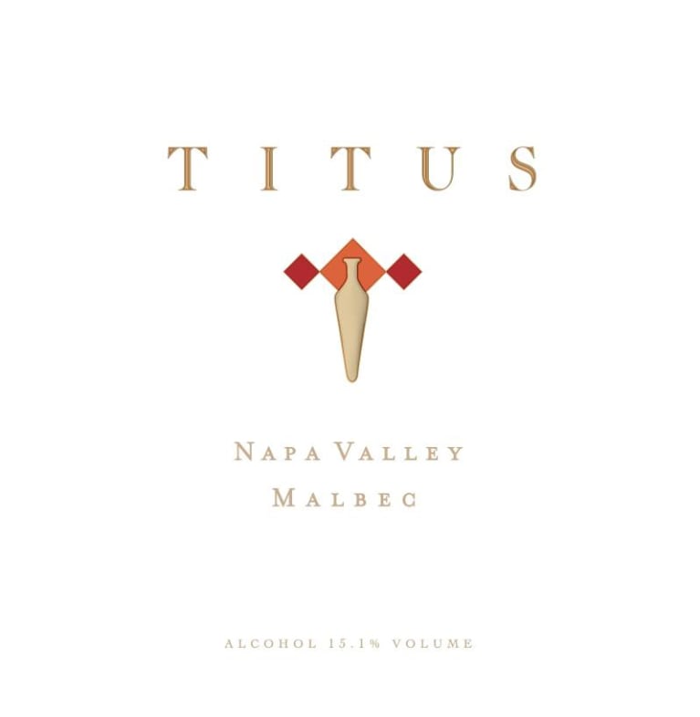 Titus Malbec 2018 Front Label