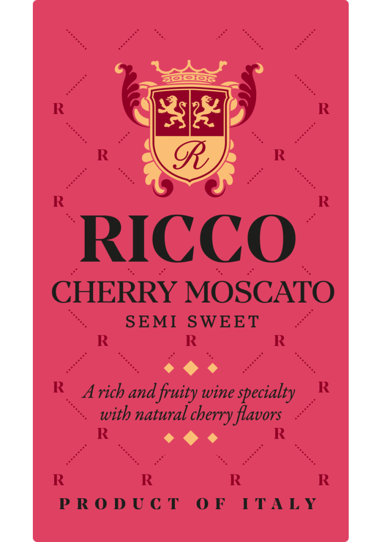 Ricco Cherry Moscato Front Label