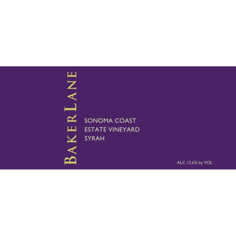 Baker Lane Estate Vineyard Syrah 2014 Front Label