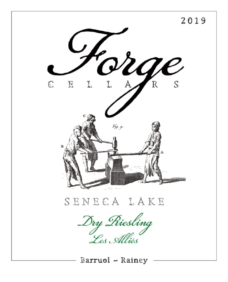 Forge Cellars Les Allies Riesling 2019 Front Label