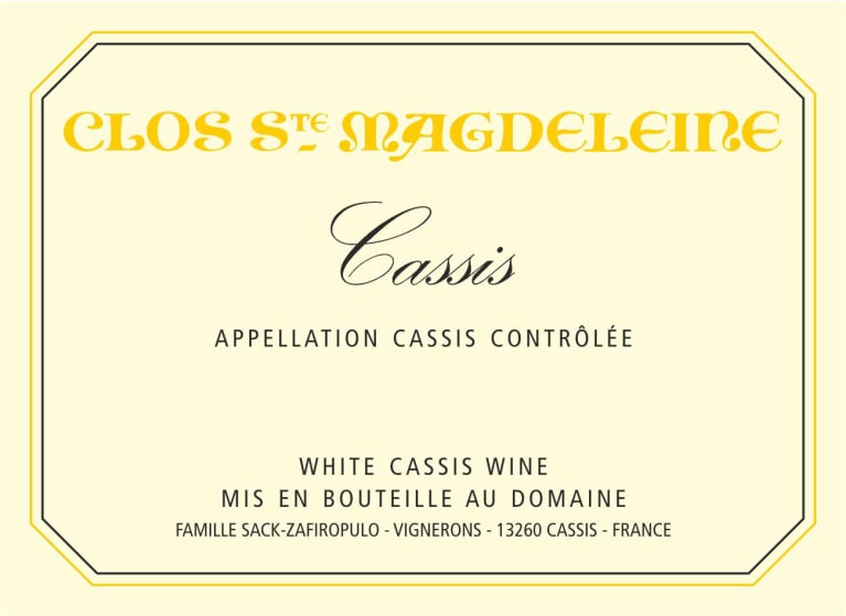 Clos Sainte Magdeleine Cassis Blanc 2022