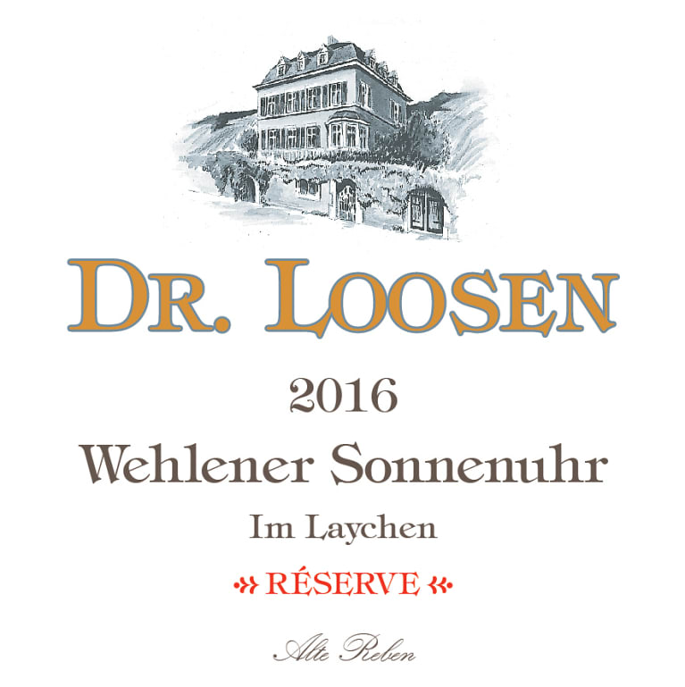 Dr. Loosen Wehlener Sonnenuhr Alte Reben Riesling Grosses Gewachs Reserve 2016 Front Label
