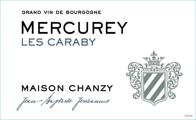 Flat front label of wine