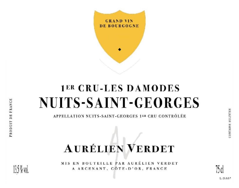Aurelien Verdet Nuits-St-Georges Les Damodes Premier Cru 2014 Front Label