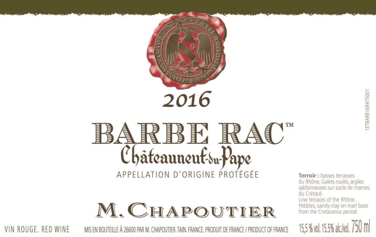 M Chapoutier Chateauneuf Du Pape Barbe Rac 16 Wine Com M Chapoutier Chateauneuf Du Pape Barbe Rac 16 Wine Com