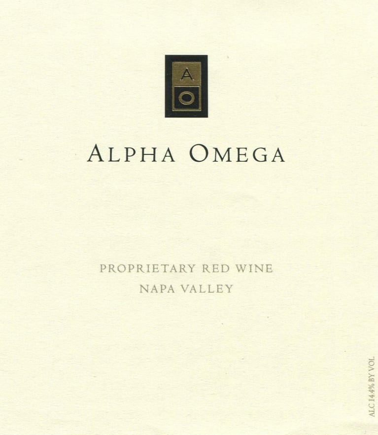 Alpha Omega Proprietary Red 2016 Front Label